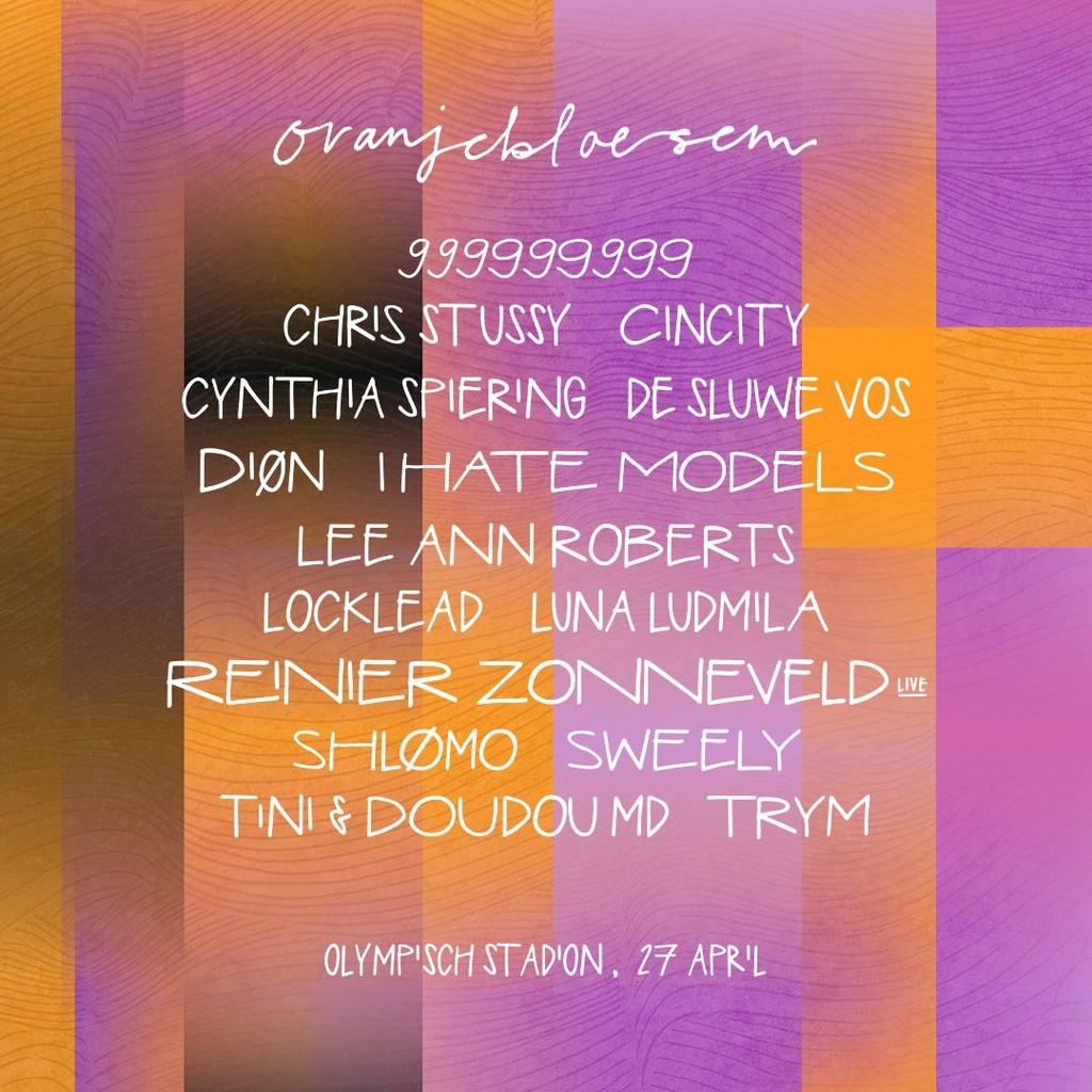 Lineup Poster Oranjebloesem 2023
