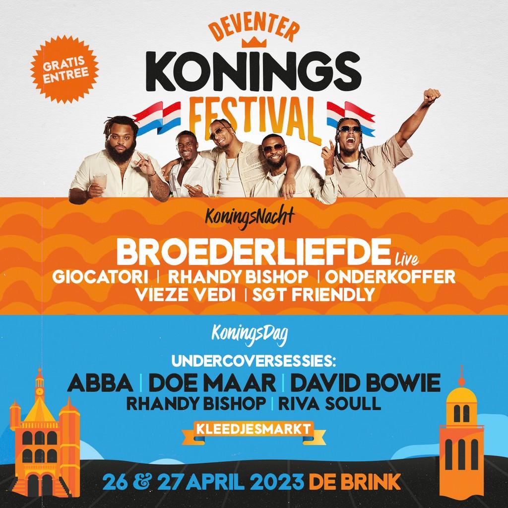 Lineup Poster Deventer Koningsfestival 2023