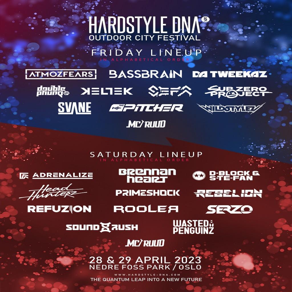 Lineup Poster Hardstyle DNA 2023