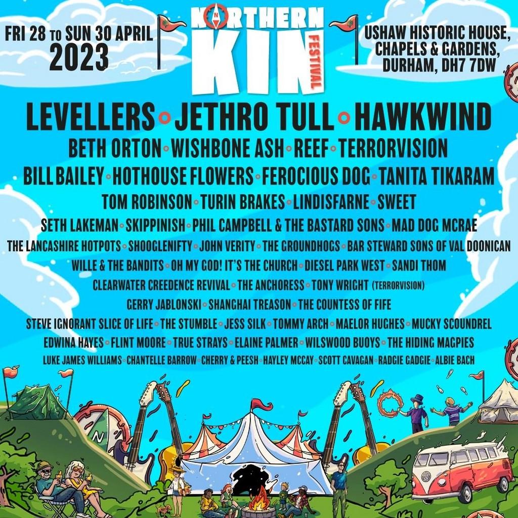 Lineup Poster Northern Kin Festival 2023