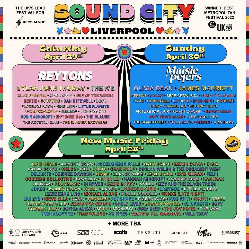 Lineup Poster Liverpool Sound City 2023