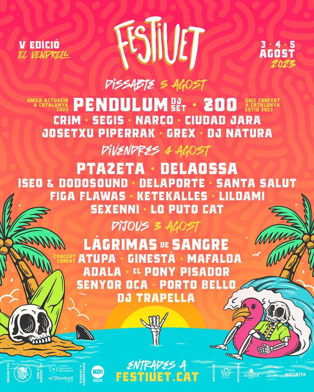 Lineup Poster Festiuet 2023