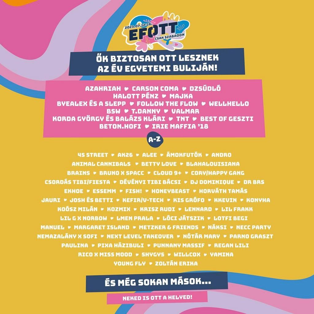 Lineup Poster EFOTT 2023