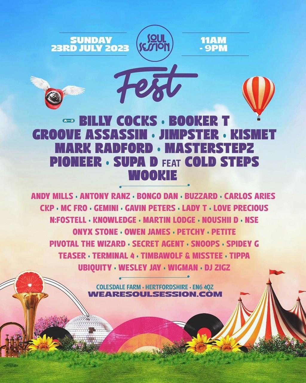 Lineup Poster Soul Session Fest 2023