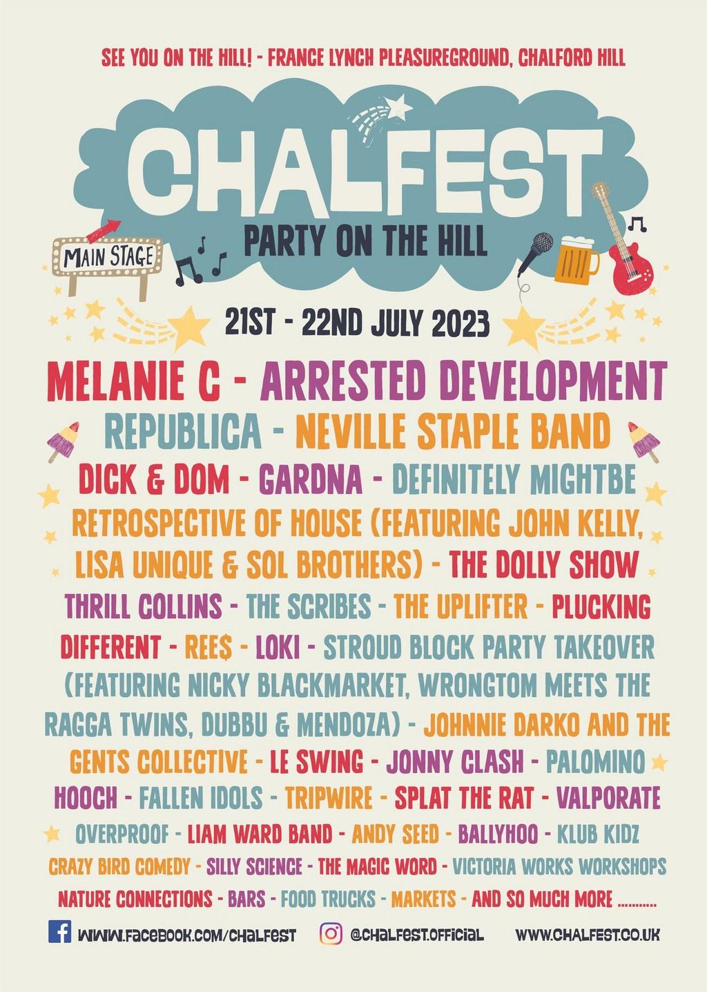 Lineup Poster Chalfest 2023