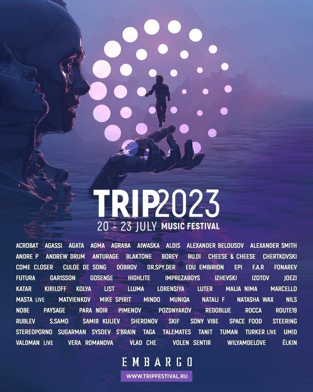 Lineup Poster Trip Music Festival 2023