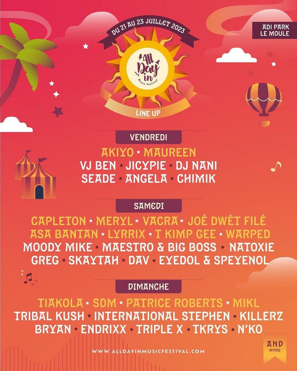 Lineup Poster All Day In Music Festival 2023