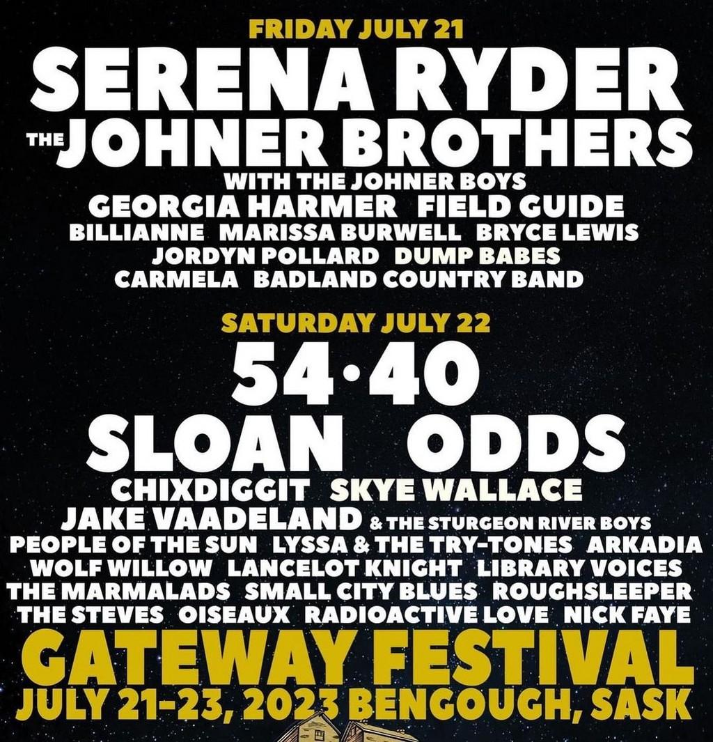 Lineup Poster Gateway Festival 2023