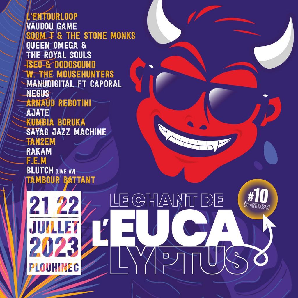 Lineup Poster Festival Du Chant De L'eucalyptus 2023