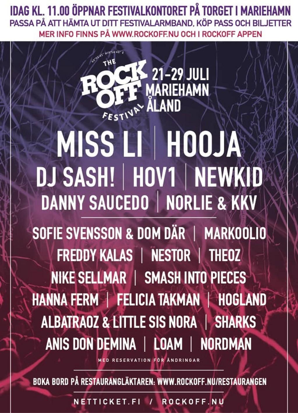 Lineup Poster Rockoff Festival 2023