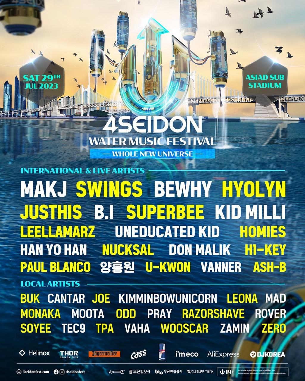 Lineup Poster 4seidon Water Music Festival 2023