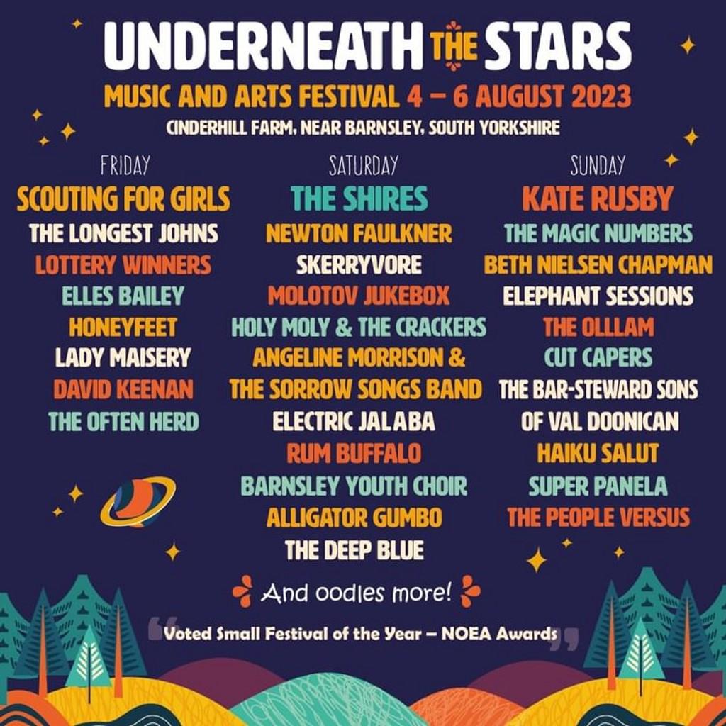 Lineup Poster Underneath the Stars Festival 2023