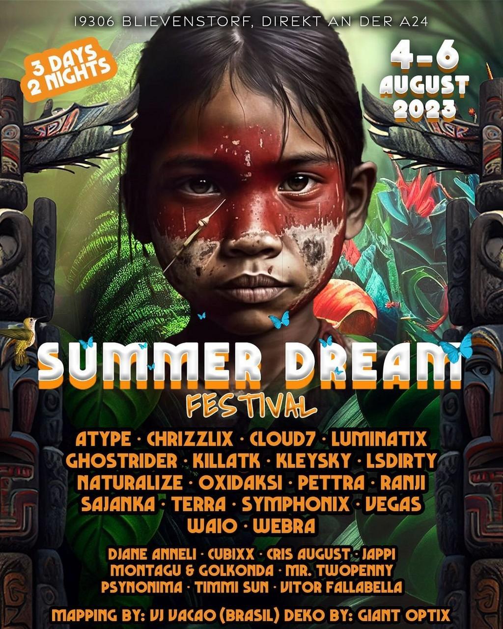 Lineup Poster Summer Dream Festival 2023