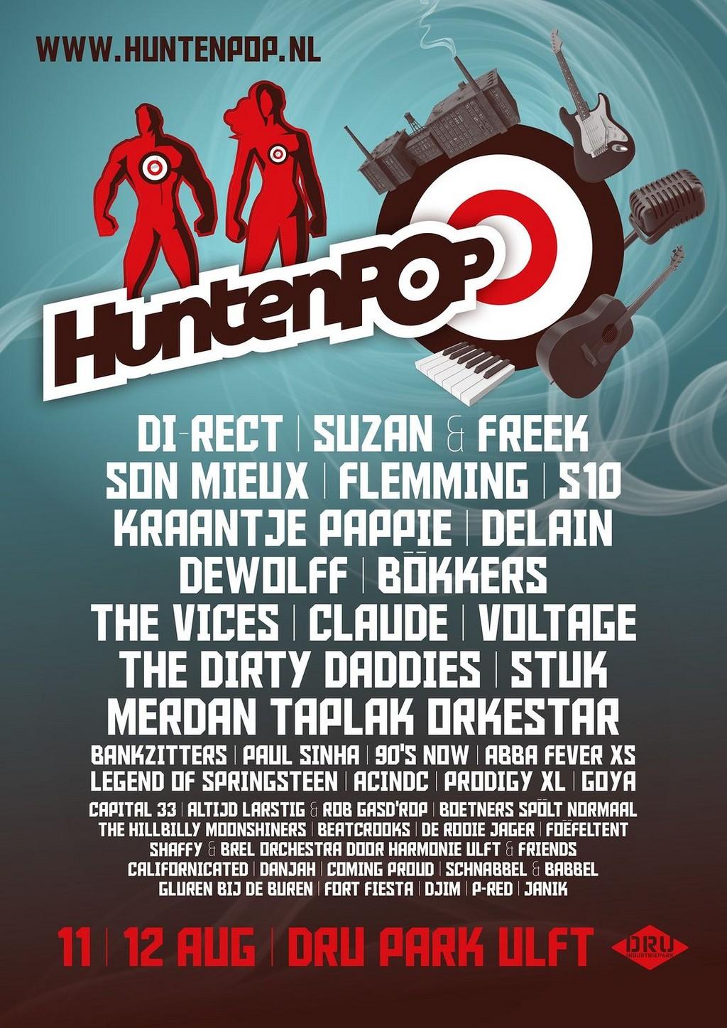 Lineup Poster Huntenpop 2023