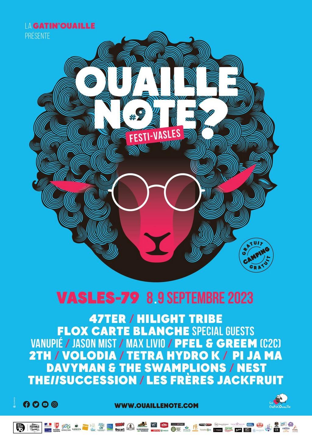 Lineup Poster Festival Ouaille'Note 2023