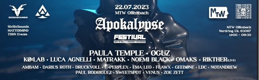 Lineup Poster Apokalypse Festival 2023