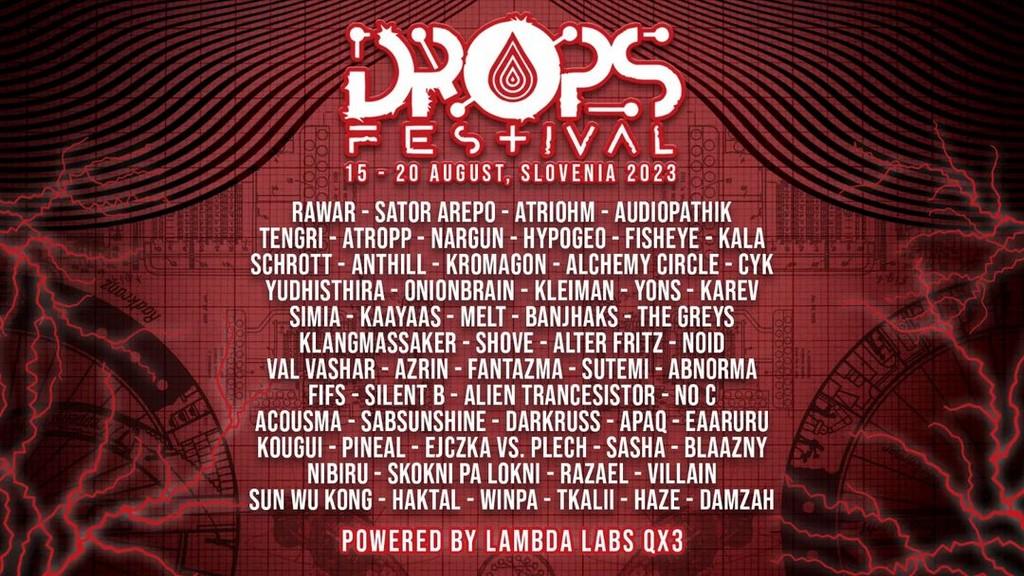 Lineup Poster DROPS Festival 2023