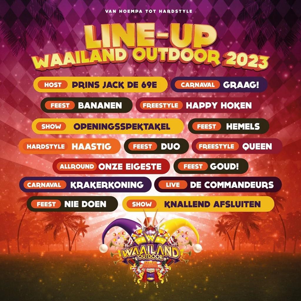 Lineup Poster Waailand Outdoor 2023