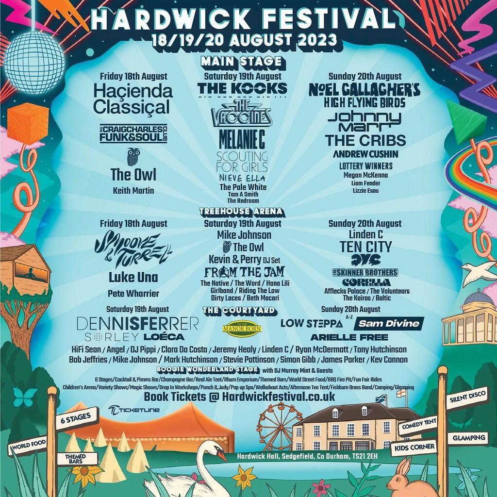 Lineup Poster Hardwick Festival 2023