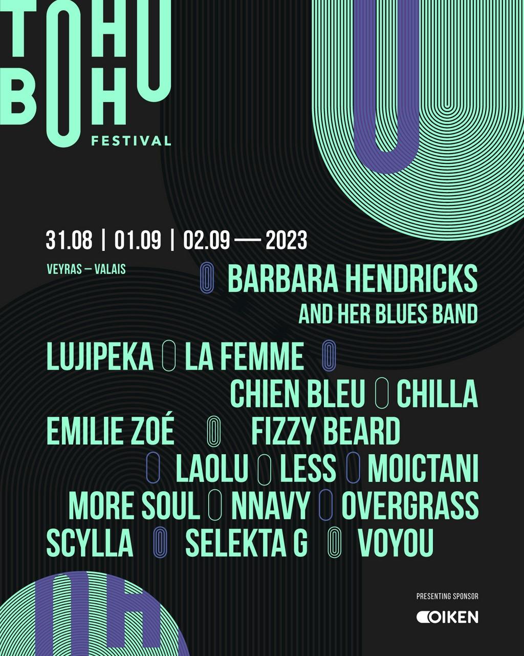 Lineup Poster Tohu-Bohu Festival 2023