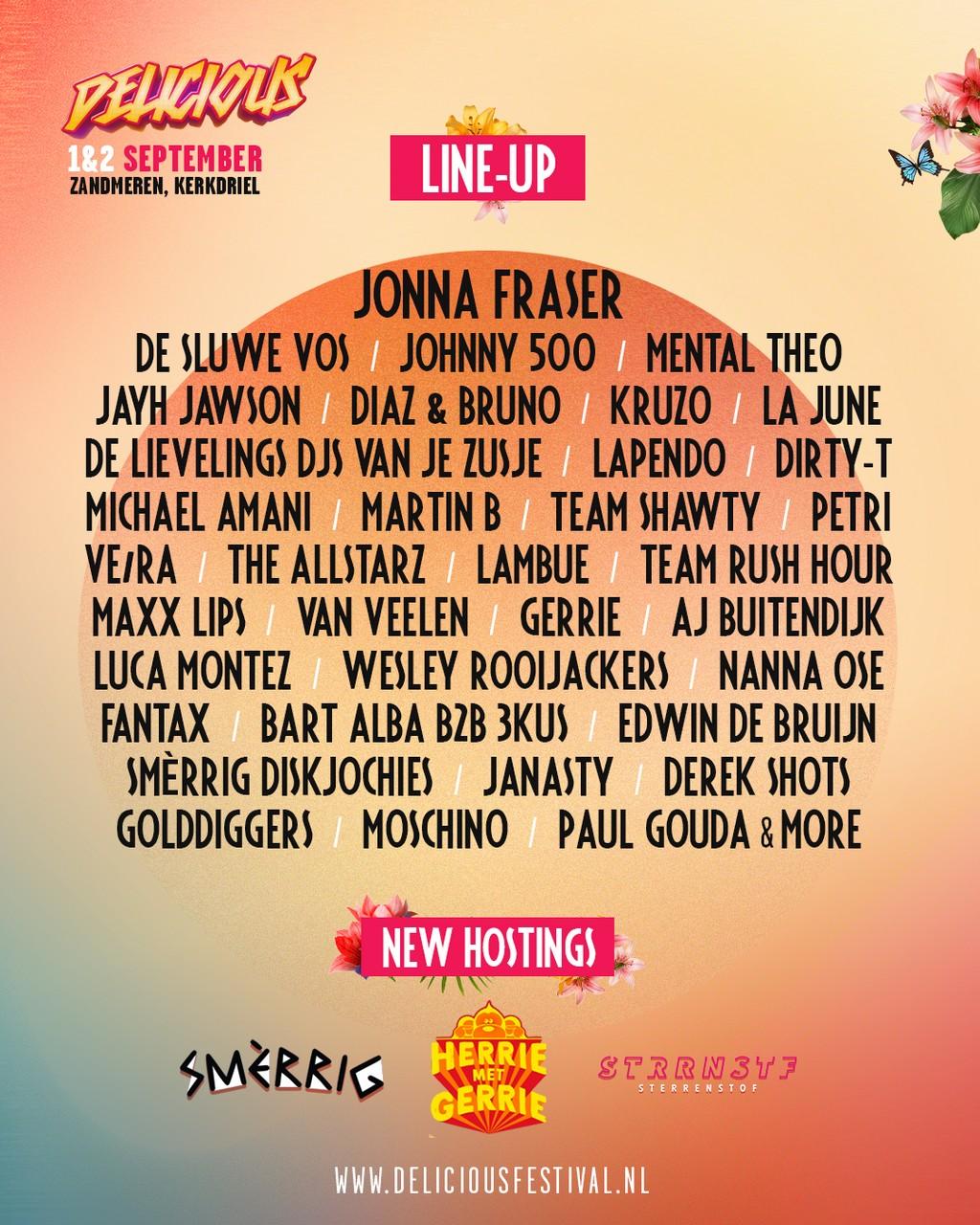 Lineup Poster Delicious Festival 2023