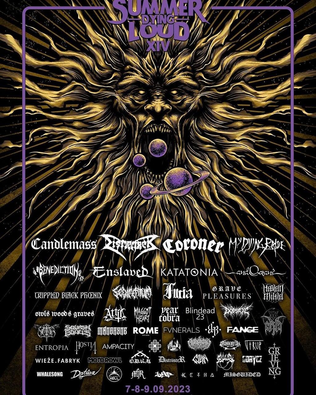 Lineup Poster Summer Dying Loud 2023