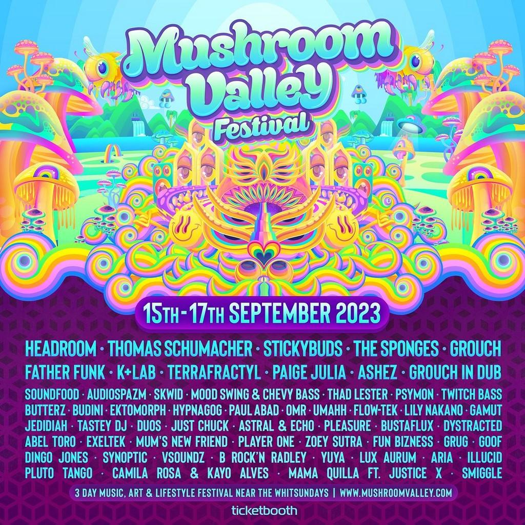 Lineup Poster Mushroom Valley 2023