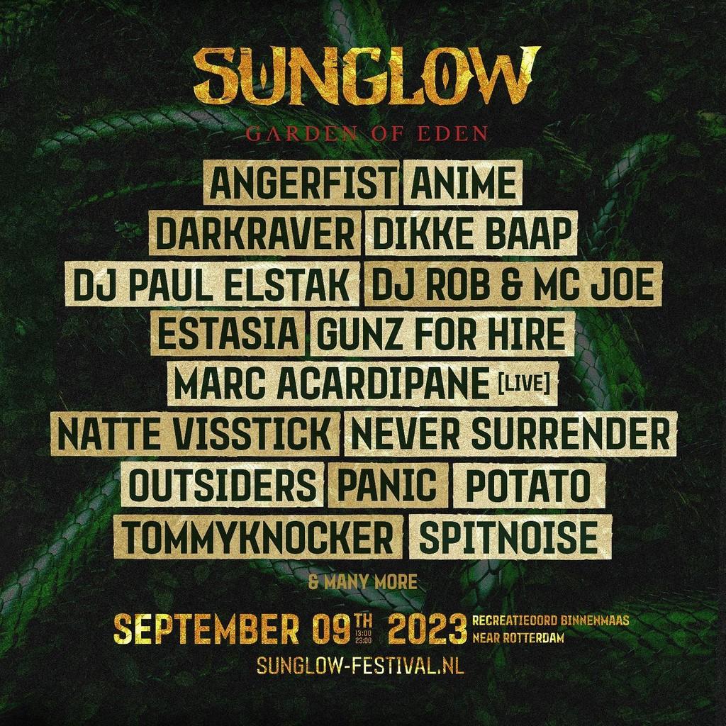 Lineup Poster Sunglow Festival 2023