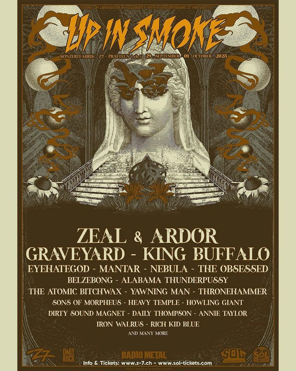 Lineup Poster Up In Smoke Festival 2023