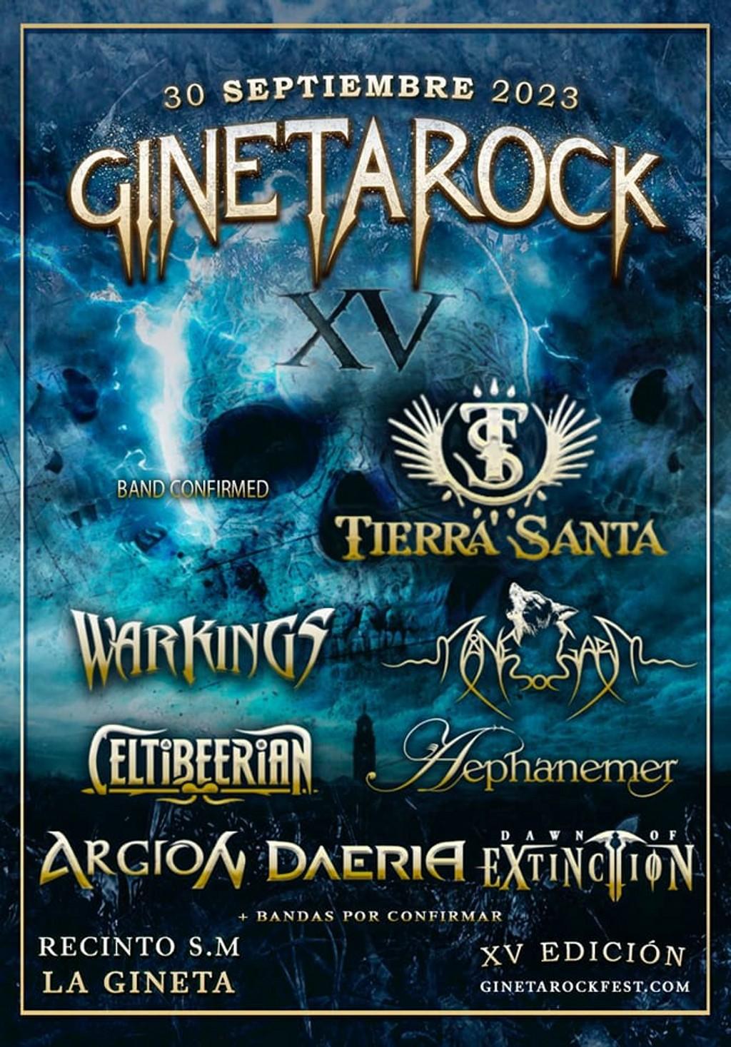 Lineup Poster GinetaRock Festival 2023