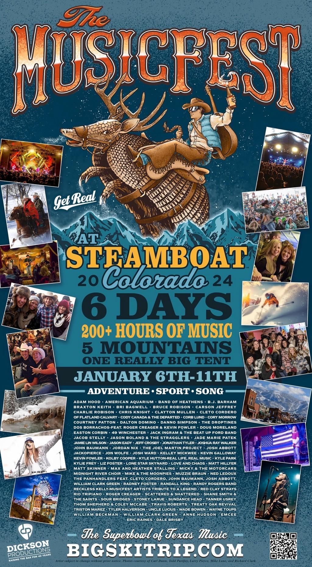 Lineup Poster The MusicFest at Steamboat 2024