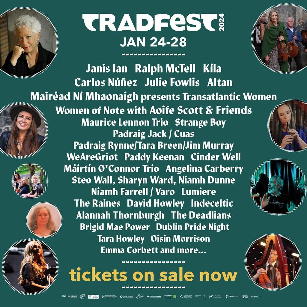 Lineup Poster TradFest Temple Bar 2024