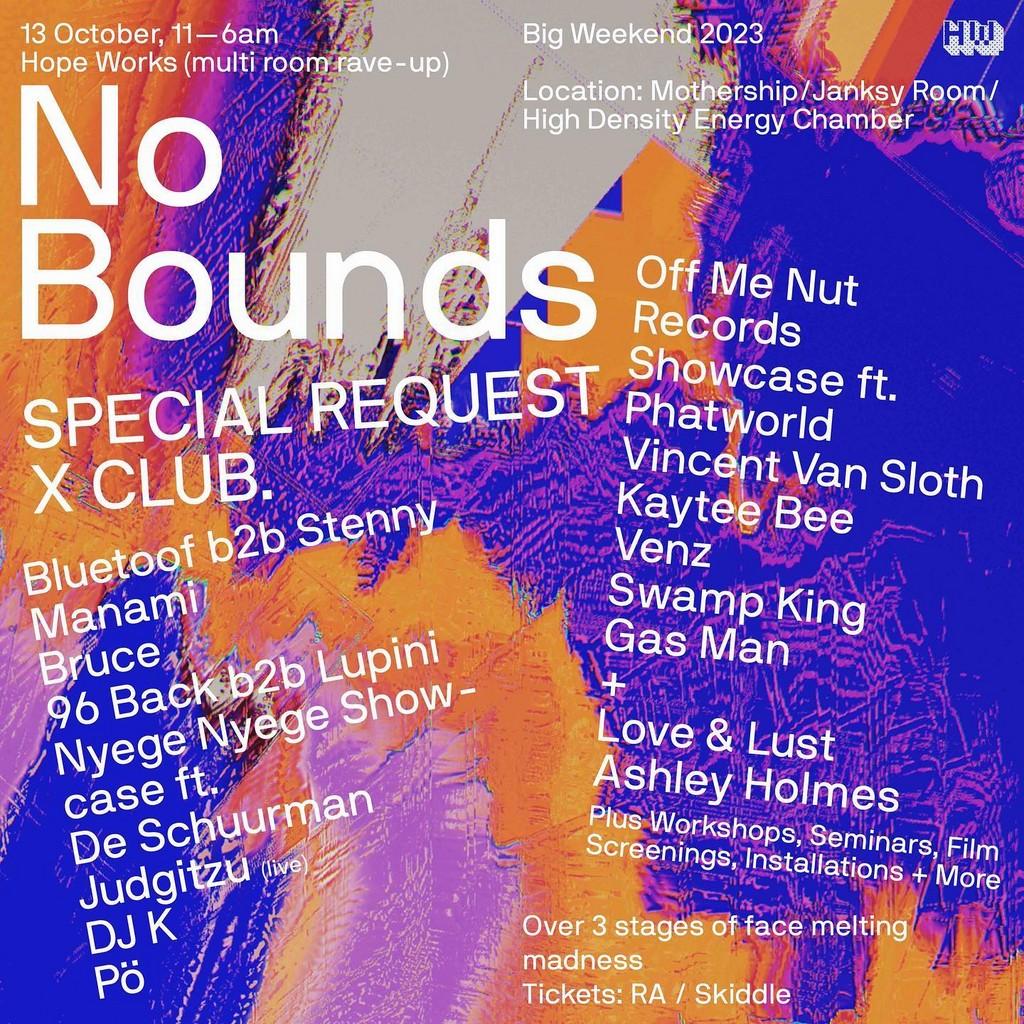 Lineup Poster No Bounds Festival 2023