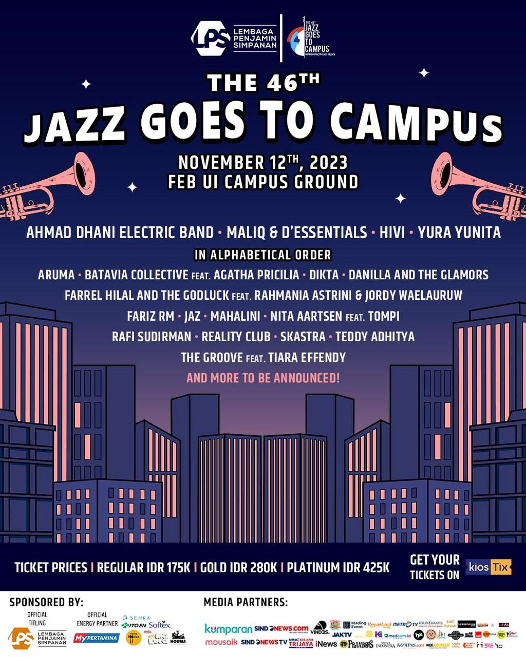 Lineup Poster Jazz Goes To Campus 2023