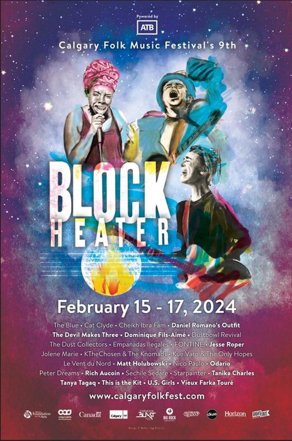 Lineup Poster Block Heater Festival 2024