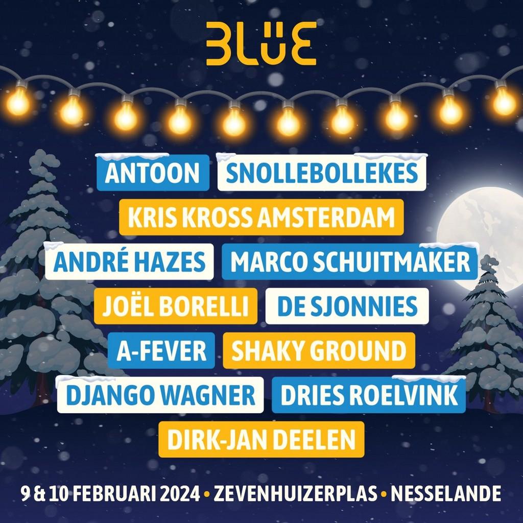 Lineup Poster BLUE Winterfestival 2024