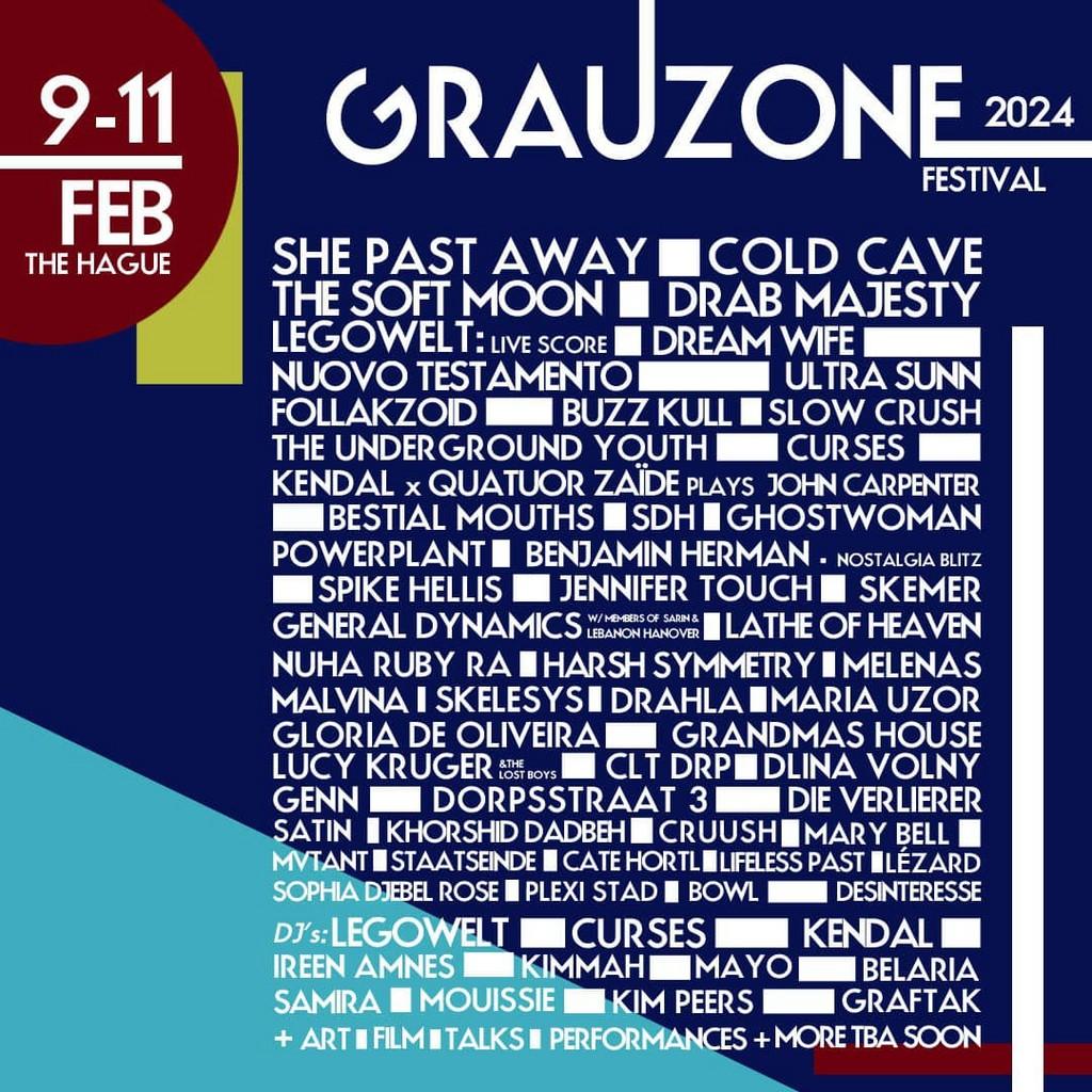 Lineup Poster Grauzone Festival 2024