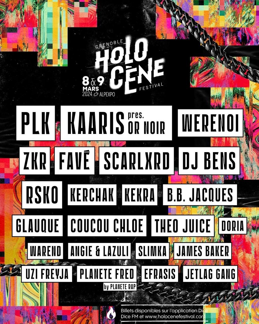 Lineup Poster Holocène Festival 2024