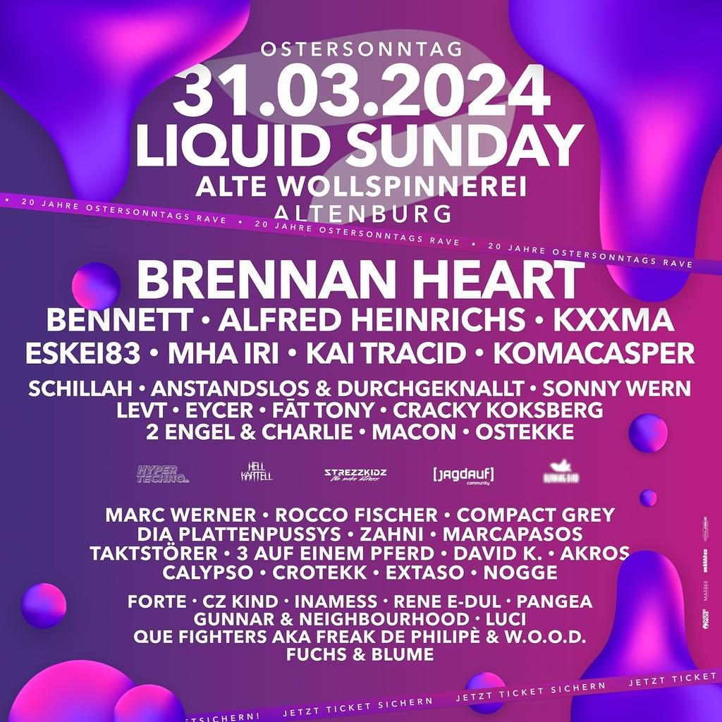 Lineup Poster Liquid Sunday 2024