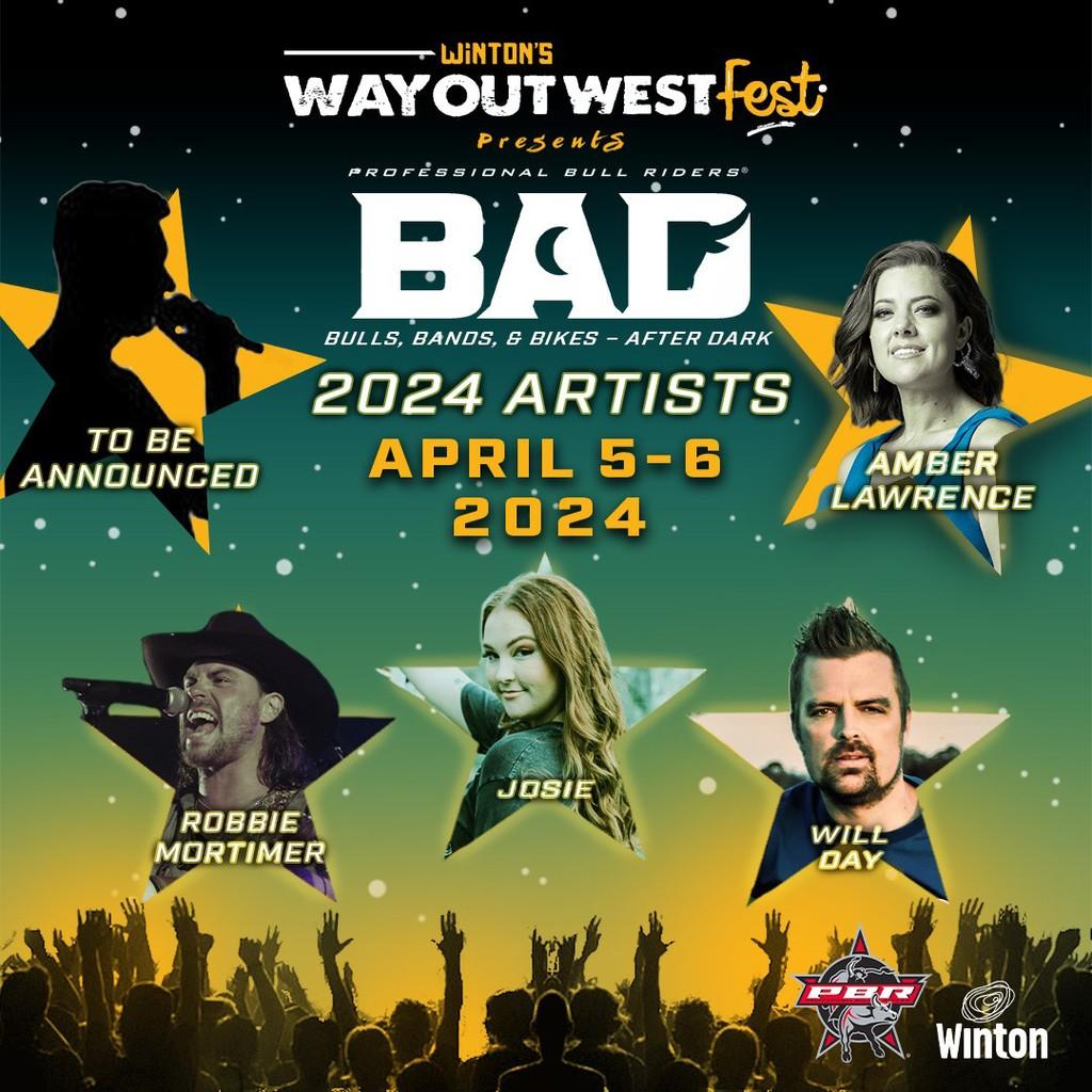 Lineup Poster Winton's Way Out West Fest 2024