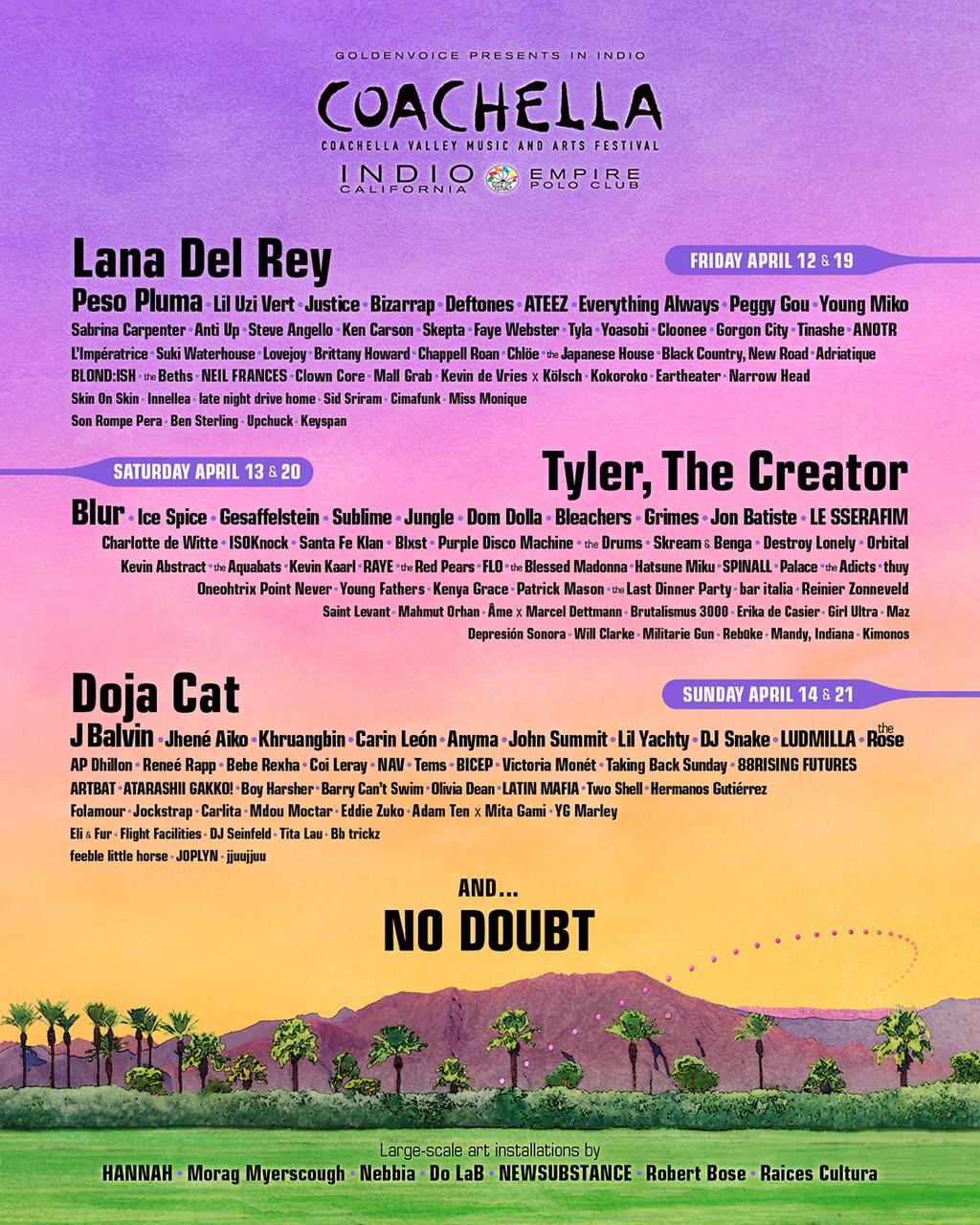 Lineup Poster Coachella 2024