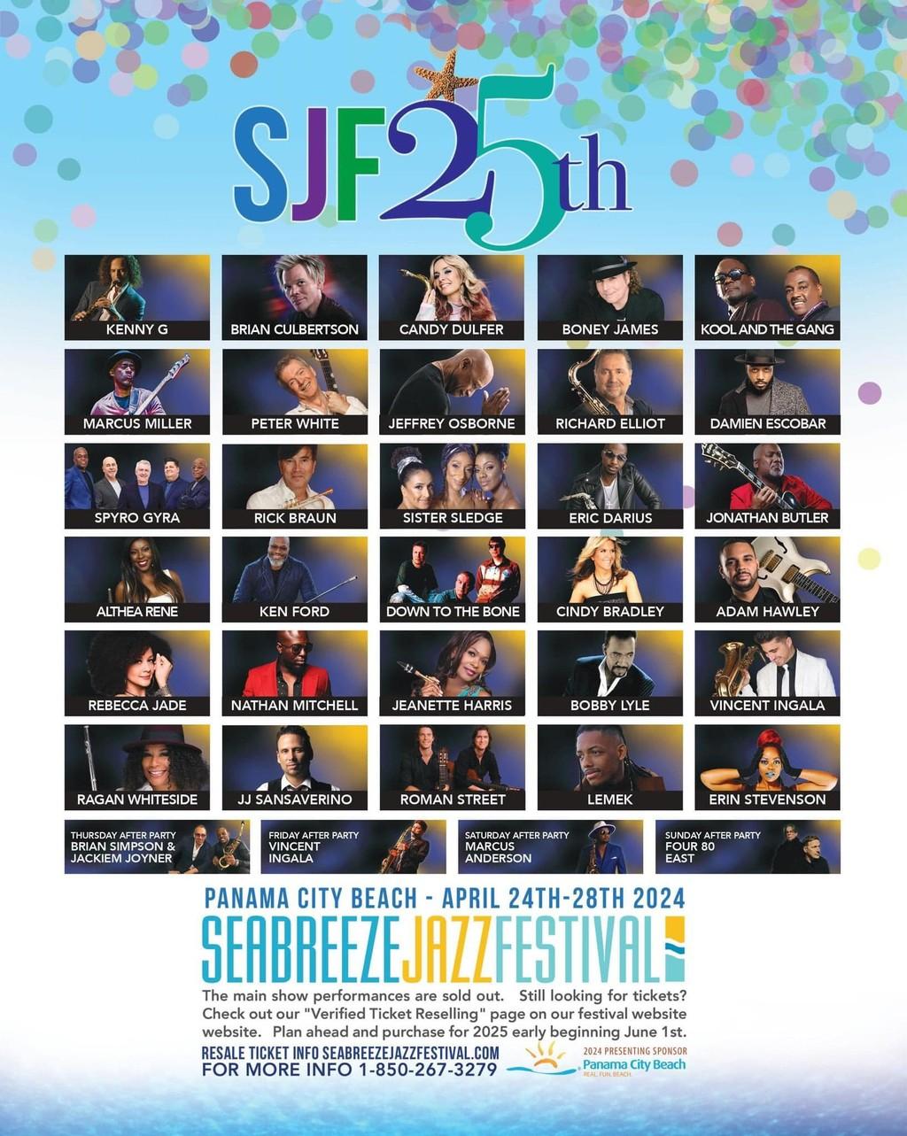 Lineup Poster Seabreeze Jazz Festival 2024