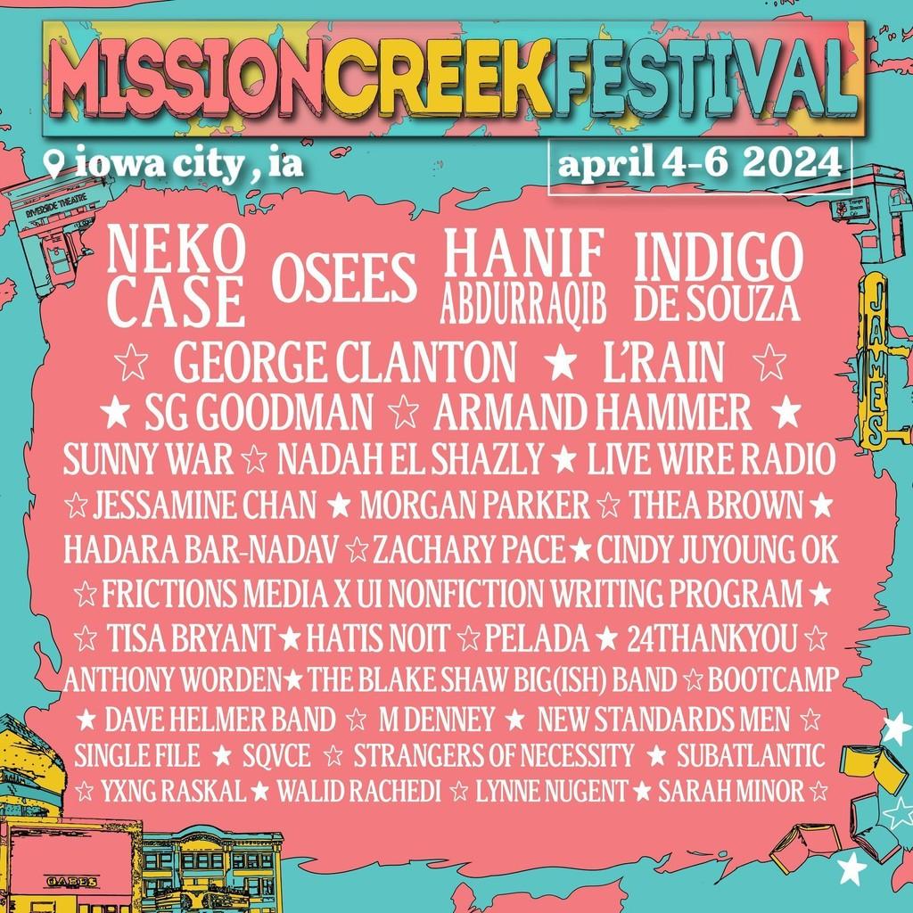 Lineup Poster Mission Creek Festival 2024