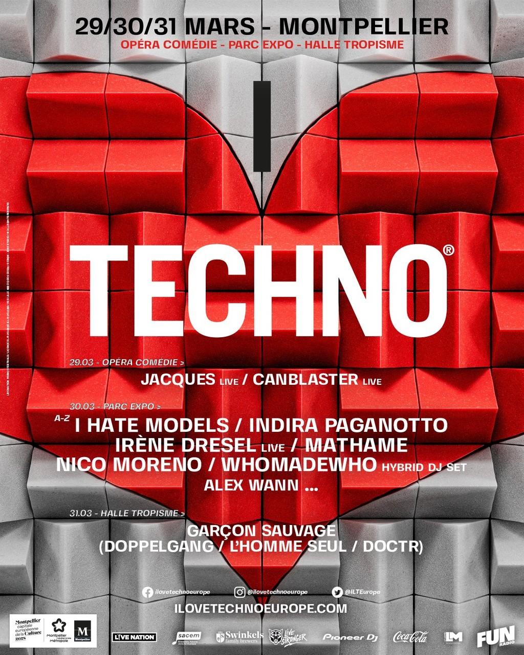 Lineup Poster I Love Techno 2024