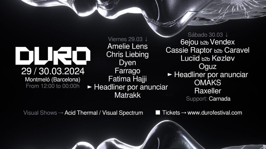 Lineup Poster Duro Festival 2024