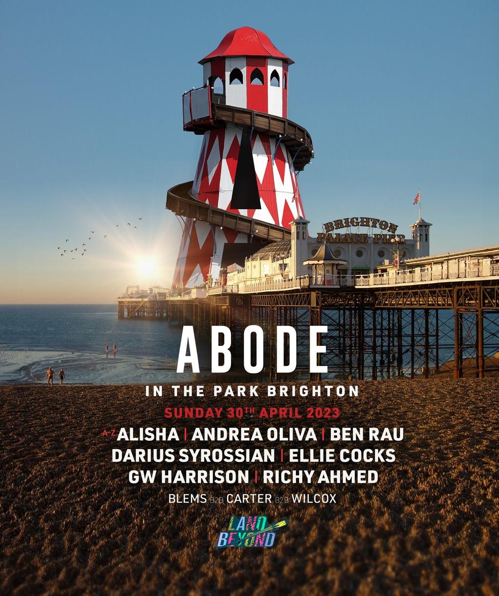 Lineup Poster Brighton: ABODE In The Park 2023