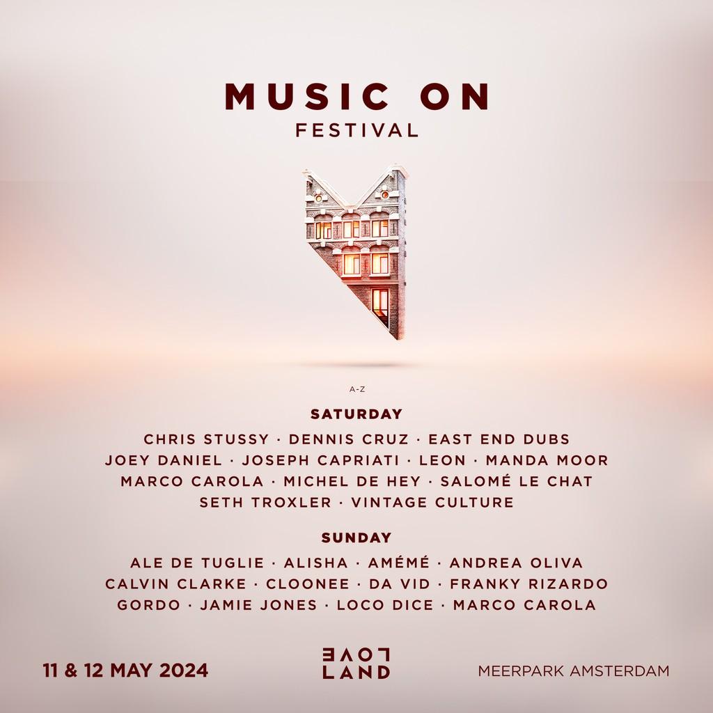 Lineup Poster Music On Festival 2024