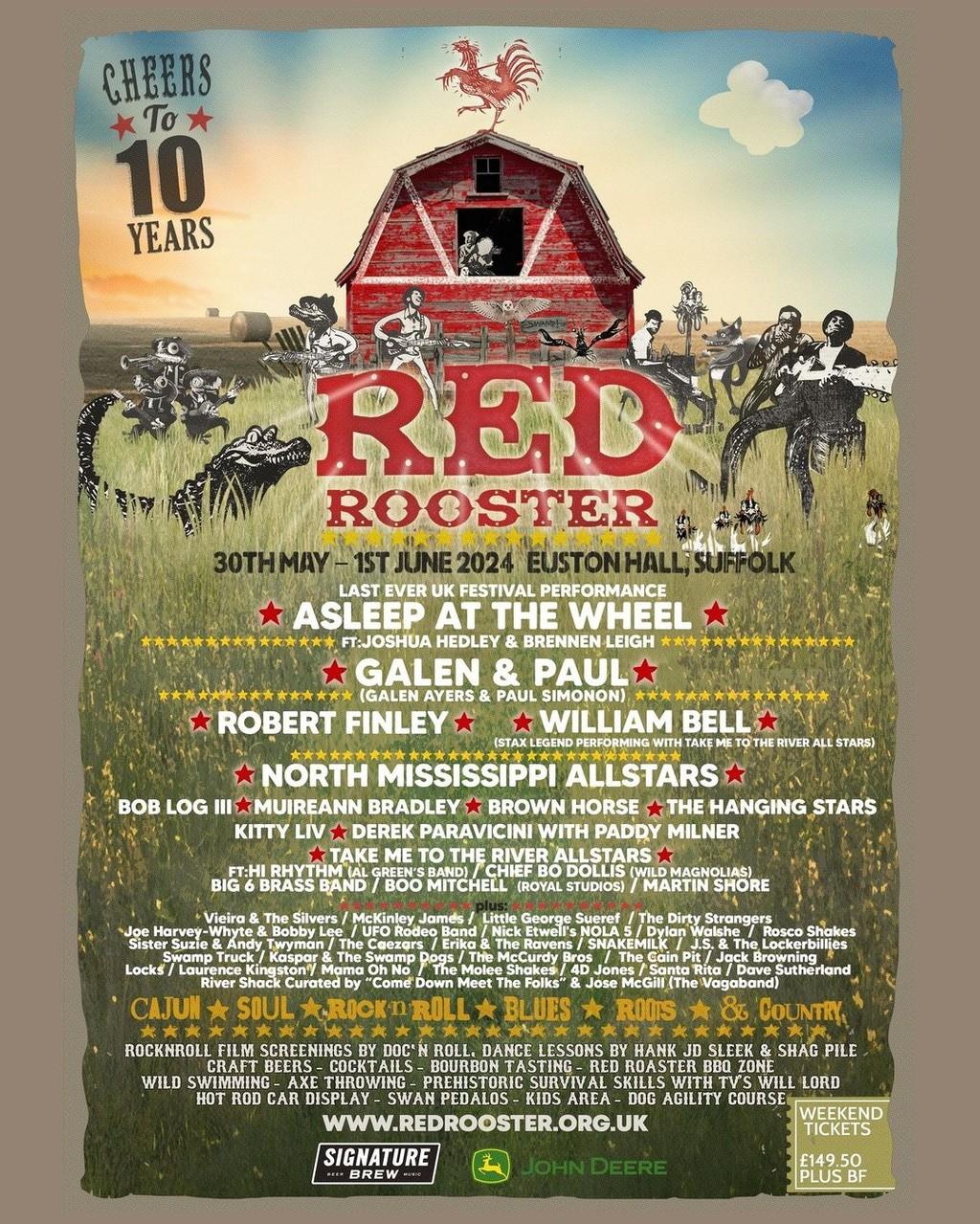 Lineup Poster Red Rooster Festival 2024