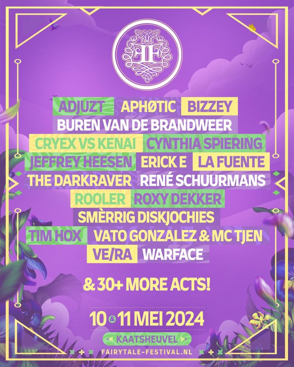 Lineup Poster Fairytale Festival 2024