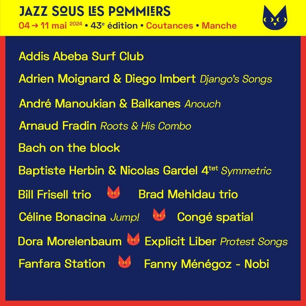 Lineup Poster Jazz Sous Les Pommiers 2024